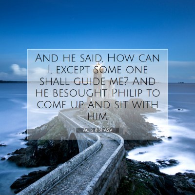 Picture 07 - Acts 8:31 ASV - And he said, How can I, except some one shall - Bible Verse Picture
