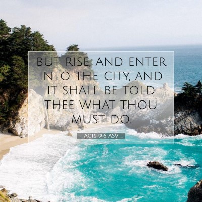 Picture 07 - Acts 9:6 ASV - but rise, and enter into the city, and it shall - Bible Verse Picture