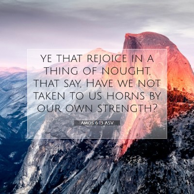 Picture 07 - Amos 6:13 ASV - ye that rejoice in a thing of nought, that say, - Bible Verse Picture
