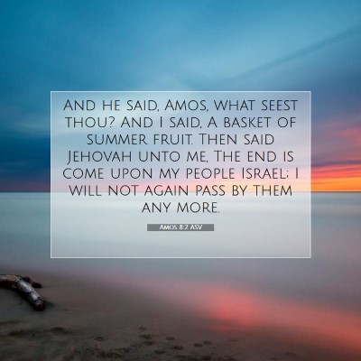 Picture 07 - Amos 8:2 ASV - And he said, Amos, what seest thou? And I said, A - Bible Verse Picture