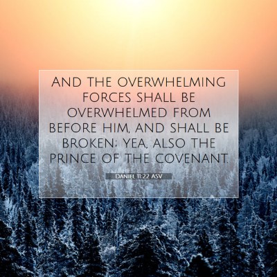 Picture 07 - Daniel 11:22 ASV - And the overwhelming forces shall be overwhelmed - Bible Verse Picture