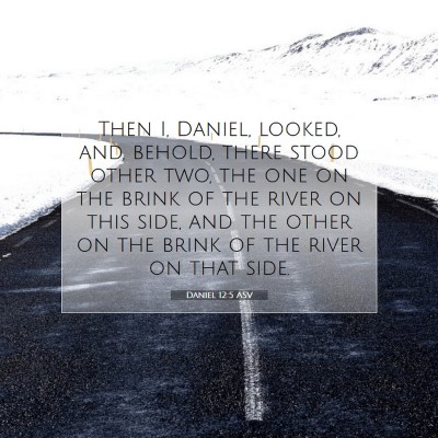 Picture 07 - Daniel 12:5 ASV - Then I, Daniel, looked, and, behold, there stood - Bible Verse Picture