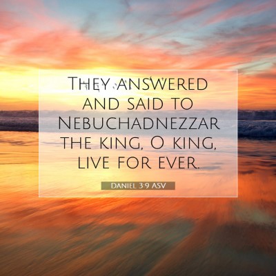 Picture 07 - Daniel 3:9 ASV - They answered and said to Nebuchadnezzar the - Bible Verse Picture
