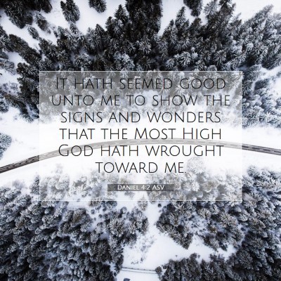 Picture 07 - Daniel 4:2 ASV - It hath seemed good unto me to show the signs and - Bible Verse Picture