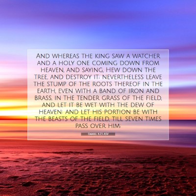 Picture 07 - Daniel 4:23 ASV - And whereas the king saw a watcher and a holy one - Bible Verse Picture