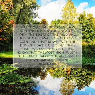 Picture 07 - Daniel 4:25 ASV - that thou shalt be driven from men, and thy - Bible Verse Picture