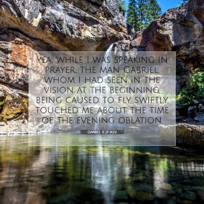 Picture 07 - Daniel 9:21 ASV - yea, while I was speaking in prayer, the man - Bible Verse Picture