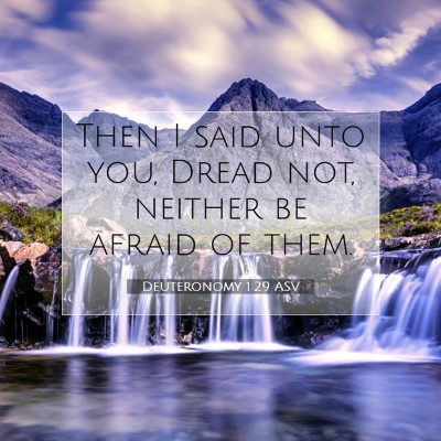 Picture 07 - Deuteronomy 1:29 ASV - Then I said unto you, Dread not, neither be - Bible Verse Picture