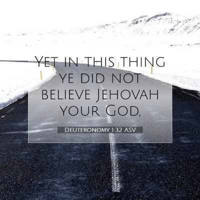 Picture 07 - Deuteronomy 1:32 ASV - Yet in this thing ye did not believe Jehovah your - Bible Verse Picture