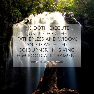 Picture 07 - Deuteronomy 10:18 ASV - He doth execute justice for the fatherless and - Bible Verse Picture