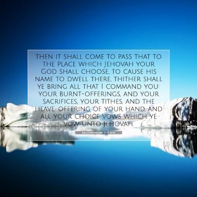 Picture 07 - Deuteronomy 12:11 ASV - then it shall come to pass that to the place - Bible Verse Picture