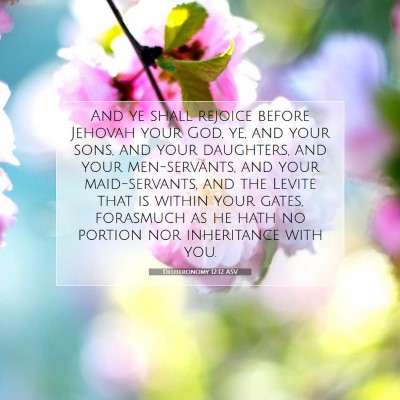 Picture 07 - Deuteronomy 12:12 ASV - And ye shall rejoice before Jehovah your God, ye, - Bible Verse Picture