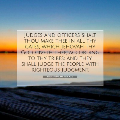 Picture 07 - Deuteronomy 16:18 ASV - Judges and officers shalt thou make thee in all - Bible Verse Picture