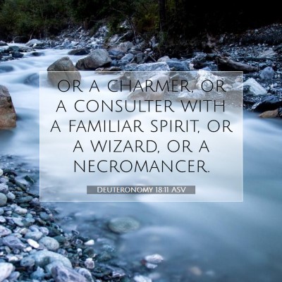 Picture 07 - Deuteronomy 18:11 ASV - or a charmer, or a consulter with a familiar - Bible Verse Picture
