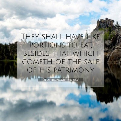 Picture 07 - Deuteronomy 18:8 ASV - They shall have like portions to eat, besides - Bible Verse Picture