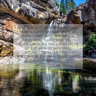 Picture 07 - Deuteronomy 2:14 ASV - And the days in which we came from Kadesh-barnea, - Bible Verse Picture