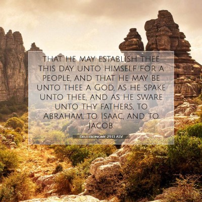 Picture 07 - Deuteronomy 29:13 ASV - that he may establish thee this day unto himself - Bible Verse Picture