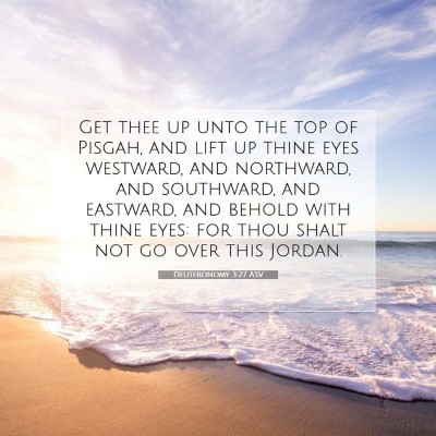 Picture 07 - Deuteronomy 3:27 ASV - Get thee up unto the top of Pisgah, and lift up - Bible Verse Picture