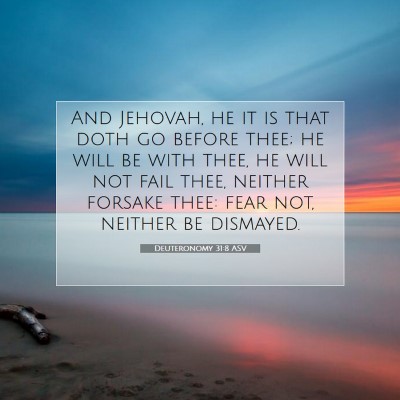 Picture 07 - Deuteronomy 31:8 ASV - And Jehovah, he it is that doth go before thee; - Bible Verse Picture