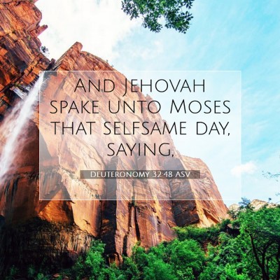 Picture 07 - Deuteronomy 32:48 ASV - And Jehovah spake unto Moses that selfsame day, - Bible Verse Picture
