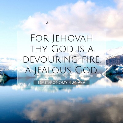 Picture 07 - Deuteronomy 4:24 ASV - For Jehovah thy God is a devouring fire, a - Bible Verse Picture