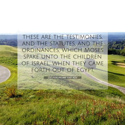 Picture 07 - Deuteronomy 4:45 ASV - these are the testimonies, and the statutes, and - Bible Verse Picture