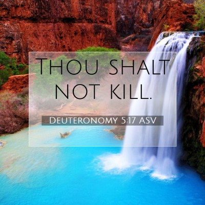 Picture 07 - Deuteronomy 5:17 ASV - Thou shalt not - Bible Verse Picture