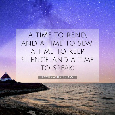 Picture 07 - Ecclesiastes 3:7 ASV - a time to rend, and a time to sew; a time to keep - Bible Verse Picture