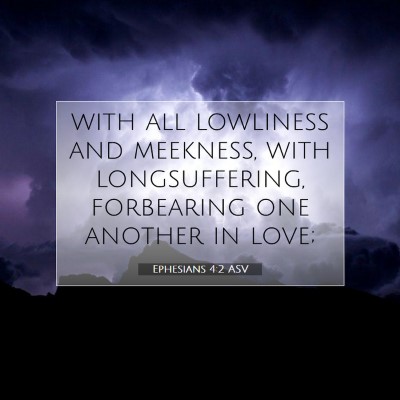 Picture 07 - Ephesians 4:2 ASV - with all lowliness and meekness, with - Bible Verse Picture