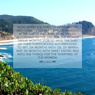 Picture 07 - Esther 2:12 ASV - Now when the turn of every maiden was come to go - Bible Verse Picture