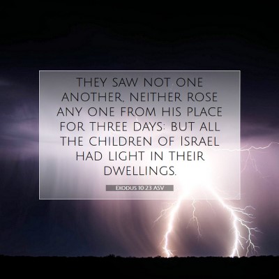 Picture 07 - Exodus 10:23 ASV - they saw not one another, neither rose any one - Bible Verse Picture
