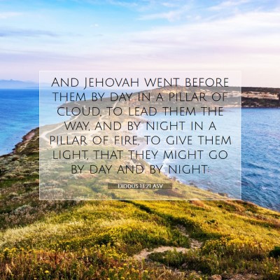 Picture 07 - Exodus 13:21 ASV - And Jehovah went before them by day in a pillar - Bible Verse Picture
