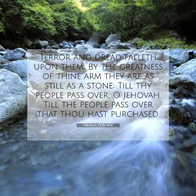 Picture 07 - Exodus 15:16 ASV - Terror and dread falleth upon them; By the - Bible Verse Picture