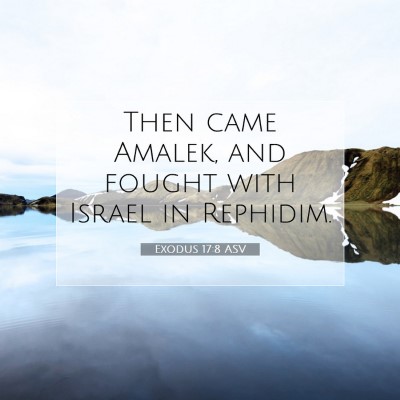 Picture 07 - Exodus 17:8 ASV - Then came Amalek, and fought with Israel in - Bible Verse Picture