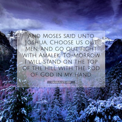 Picture 07 - Exodus 17:9 ASV - And Moses said unto Joshua, Choose us out men, - Bible Verse Picture