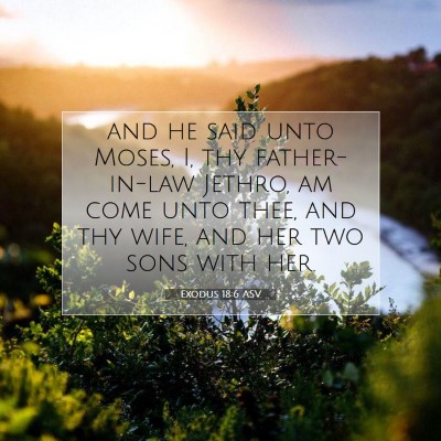Picture 07 - Exodus 18:6 ASV - and he said unto Moses, I, thy father-in-law - Bible Verse Picture