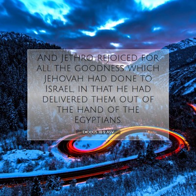 Picture 07 - Exodus 18:9 ASV - And Jethro rejoiced for all the goodness which - Bible Verse Picture