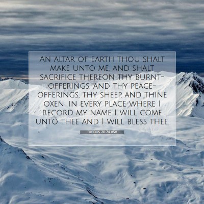 Picture 07 - Exodus 20:24 ASV - An altar of earth thou shalt make unto me, and - Bible Verse Picture