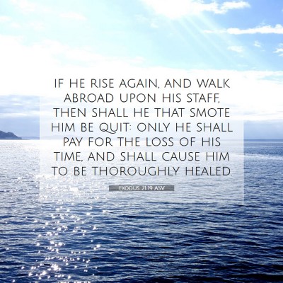 Picture 07 - Exodus 21:19 ASV - if he rise again, and walk abroad upon his staff, - Bible Verse Picture