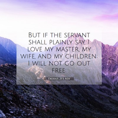 Picture 07 - Exodus 21:5 ASV - But if the servant shall plainly say, I love my - Bible Verse Picture