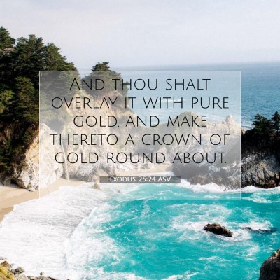 Picture 07 - Exodus 25:24 ASV - And thou shalt overlay it with pure gold, and - Bible Verse Picture