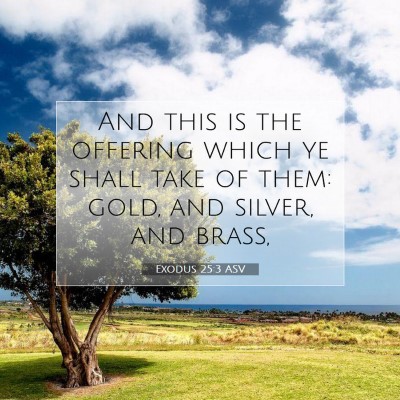 Picture 07 - Exodus 25:3 ASV - And this is the offering which ye shall take of - Bible Verse Picture