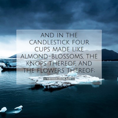 Picture 07 - Exodus 25:34 ASV - and in the candlestick four cups made like - Bible Verse Picture