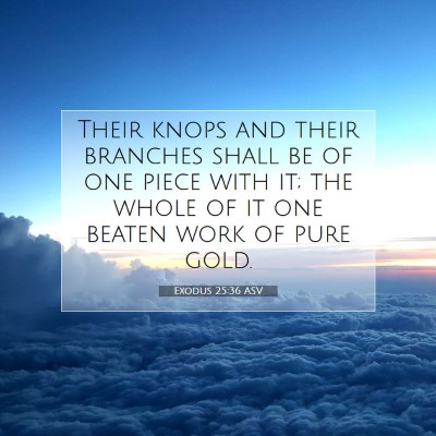 Picture 07 - Exodus 25:36 ASV - Their knops and their branches shall be of one - Bible Verse Picture