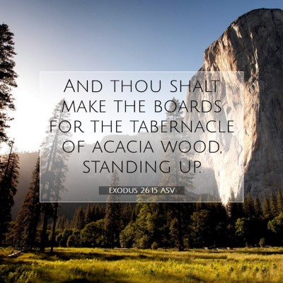 Picture 07 - Exodus 26:15 ASV - And thou shalt make the boards for the tabernacle - Bible Verse Picture