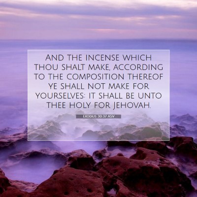Picture 07 - Exodus 30:37 ASV - And the incense which thou shalt make, according - Bible Verse Picture