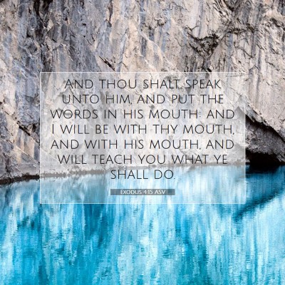 Picture 07 - Exodus 4:15 ASV - And thou shalt speak unto him, and put the words - Bible Verse Picture