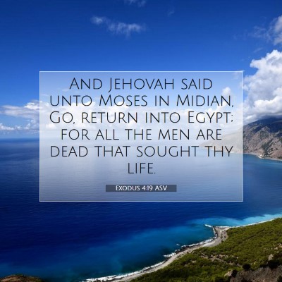 Picture 07 - Exodus 4:19 ASV - And Jehovah said unto Moses in Midian, Go, return - Bible Verse Picture