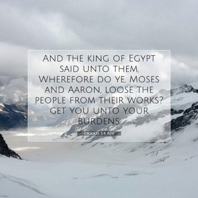Picture 07 - Exodus 5:4 ASV - And the king of Egypt said unto them, Wherefore - Bible Verse Picture