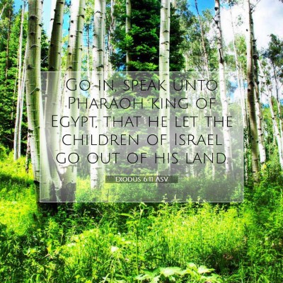 Picture 07 - Exodus 6:11 ASV - Go in, speak unto Pharaoh king of Egypt, that he - Bible Verse Picture